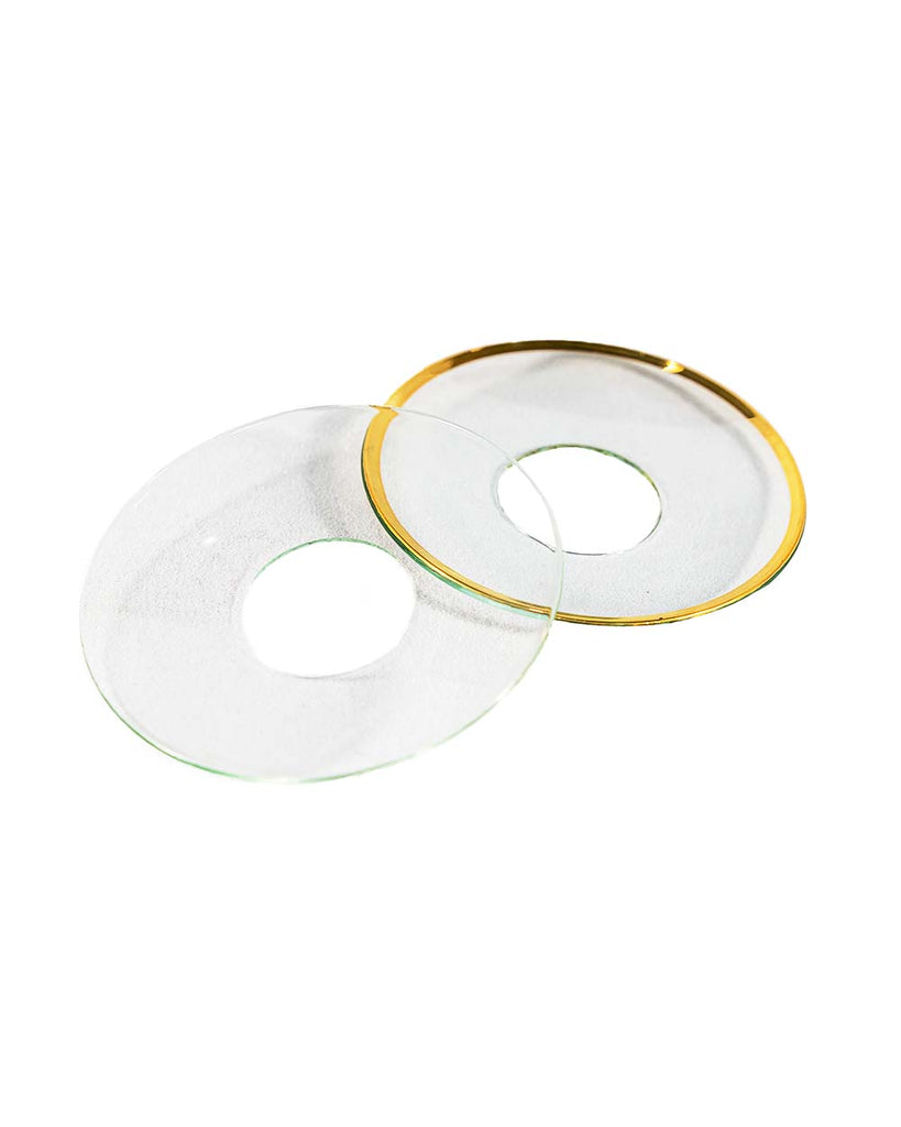 Bobeche - SET OF 2 Ceramic White Plain 2.75 Inch